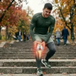 çapraz bağı yırtılan bir sporcu görseli